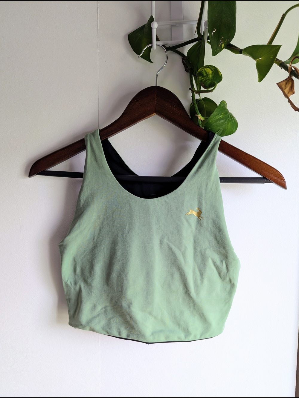 Tracksmith Turnover Crop Top XS Sage Green